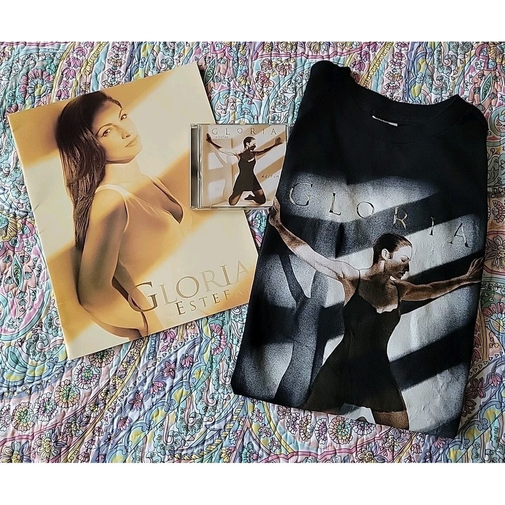 Vtg Gloria Estefan Evolution Tour Concert T Shirt XL 96 Picture Book Destiny CD